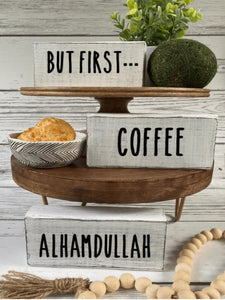 "But First... Coffee,  Alhamdullah" block Set